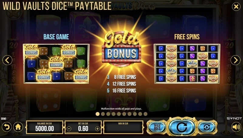 Wild Vaults Dice - razširjeni Wild Dice na kolutu